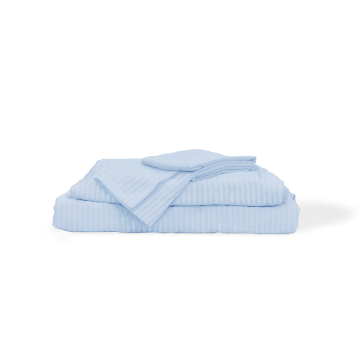 Signature Eucalyptus Sheet Set - French Blue Stripes (California King)