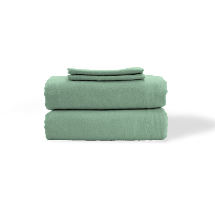 Flannel Eucalyptus Sheet Set - Sage